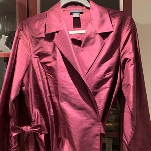 The Limited silk blouse, waist wrap